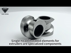 마모 저항성 단일 비행 쌍 나사 배출기 요소 ISO9001 화장품 생산용